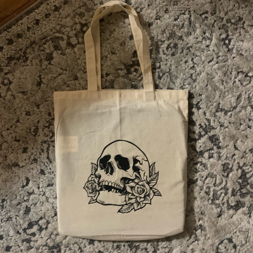 Skull Canvas Tote